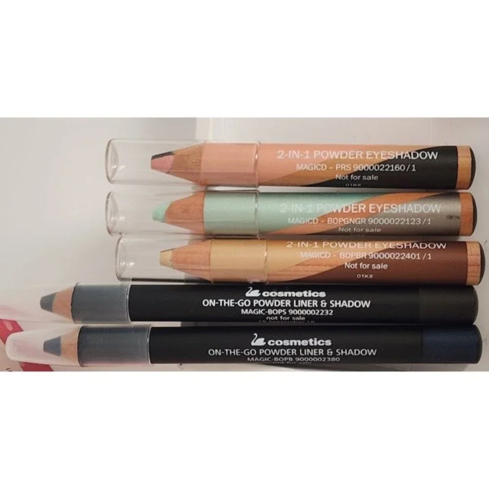 Schwan Cosmetics Powder Sensation 6 PC Set Eyeliner Eye Shadow Pencil Sharpener